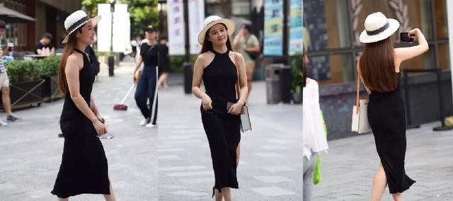 文雅端庄的黑色连衣裙，更让你增添出几分名媛气质