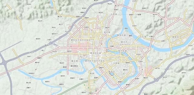 地图看赣州,昌赣高铁线显现