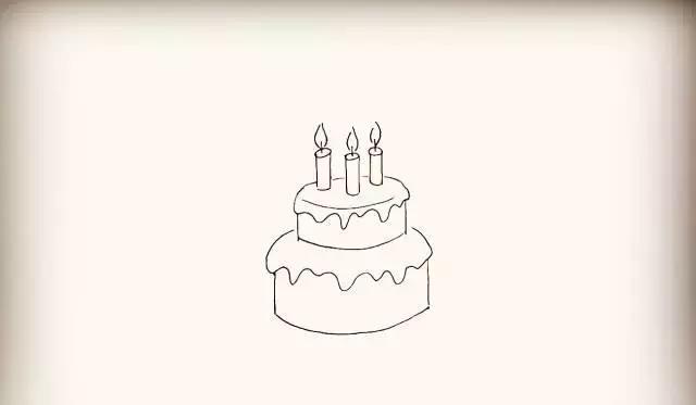 4-7岁孩子画画教程:生日蛋糕--5步画出来!「附详细图解」