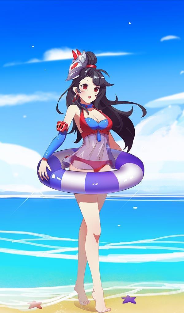 王者荣耀女英雄泳装系列泳装少女舞姬貂蝉