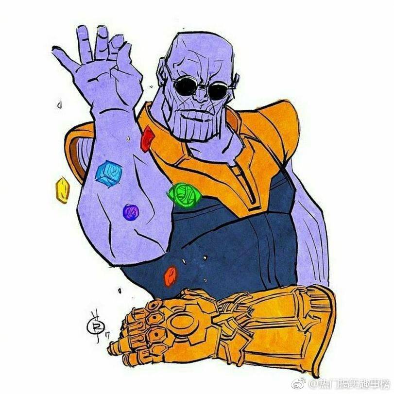 最新复联3灭霸表情包,来给你比个小心心