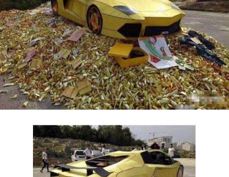 “豪车”说烧就烧，传统习俗变炫富！网友：都不问人家会不会开？