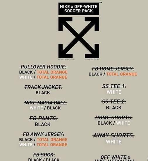 Off-white xNike推出足球衣赞助世界杯?Nike顶