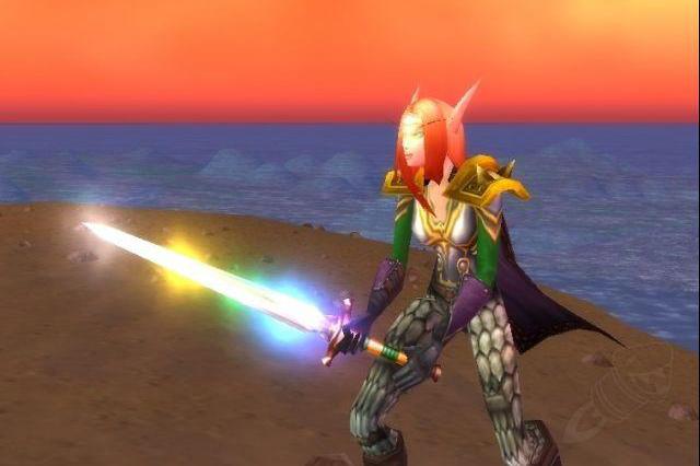 魔兽世界8.0幻化党的福利:绝版武器炫彩之剑已回归!