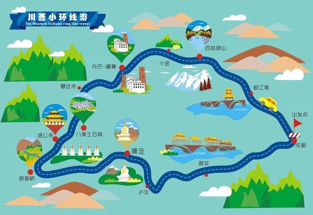 最全的四川旅游地图精简版:23张高清大图,放在手机里太方便了