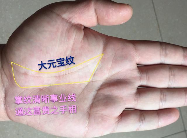 手相得"元宝纹"就一定发财吗?其中一种就不见得