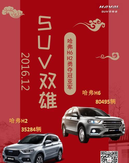 SUV双雄，哈弗H6\H2开启双冠时代