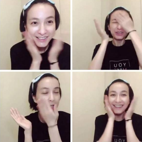 吴昕素颜直播出糗，用嘴咬瓶盖五官都扭曲了