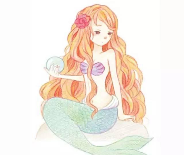 简简单单,教你画一个美人鱼!