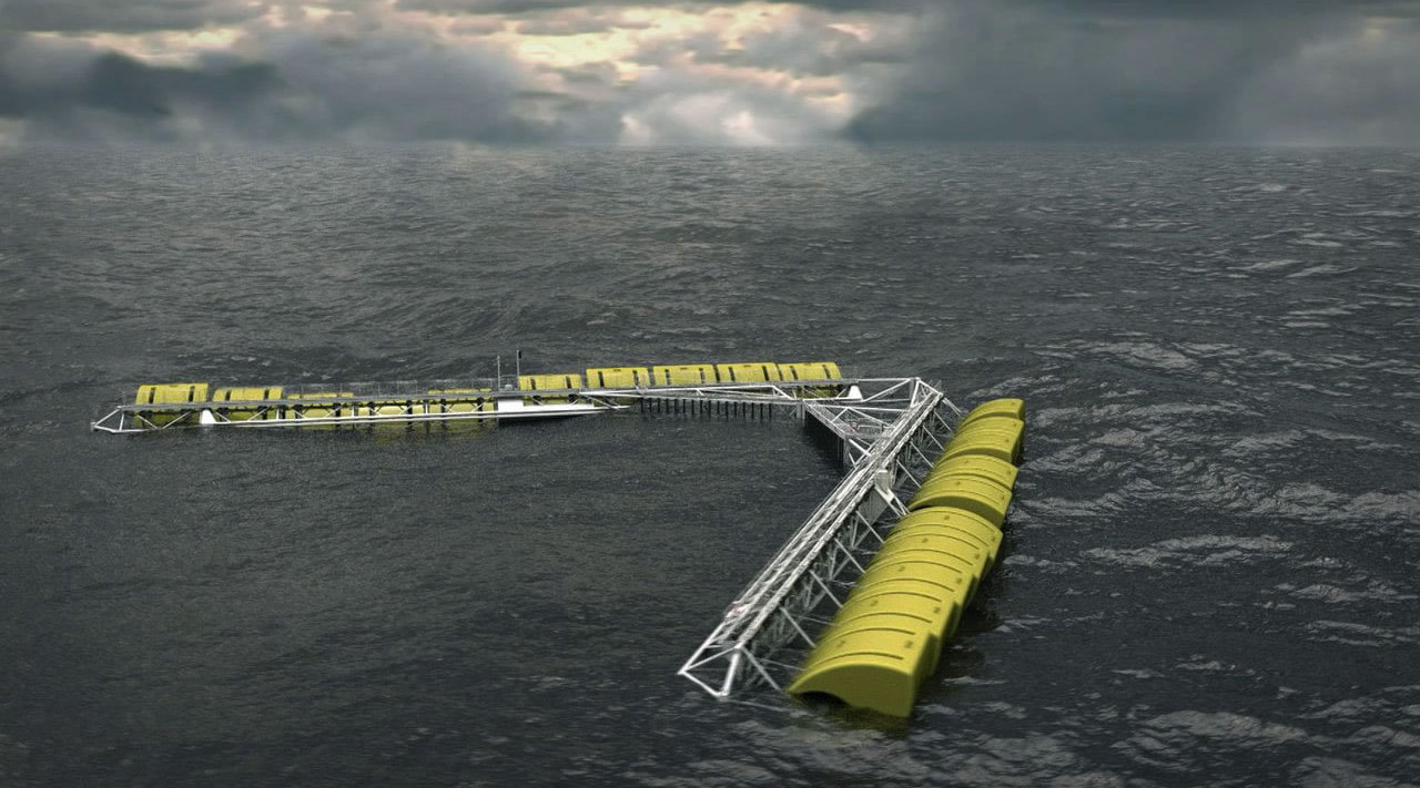 丹麦的设计师研发出了一款海浪发电设备,能利用海浪运动发电