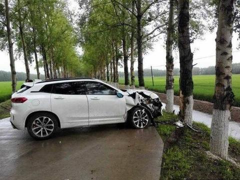 新提WEY VV7一周撞树，不是车子质量差，是树质量好而已！