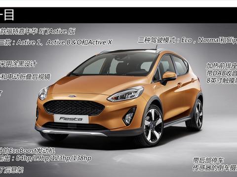 2018款福特嘉年华 5门Active（跨界版）