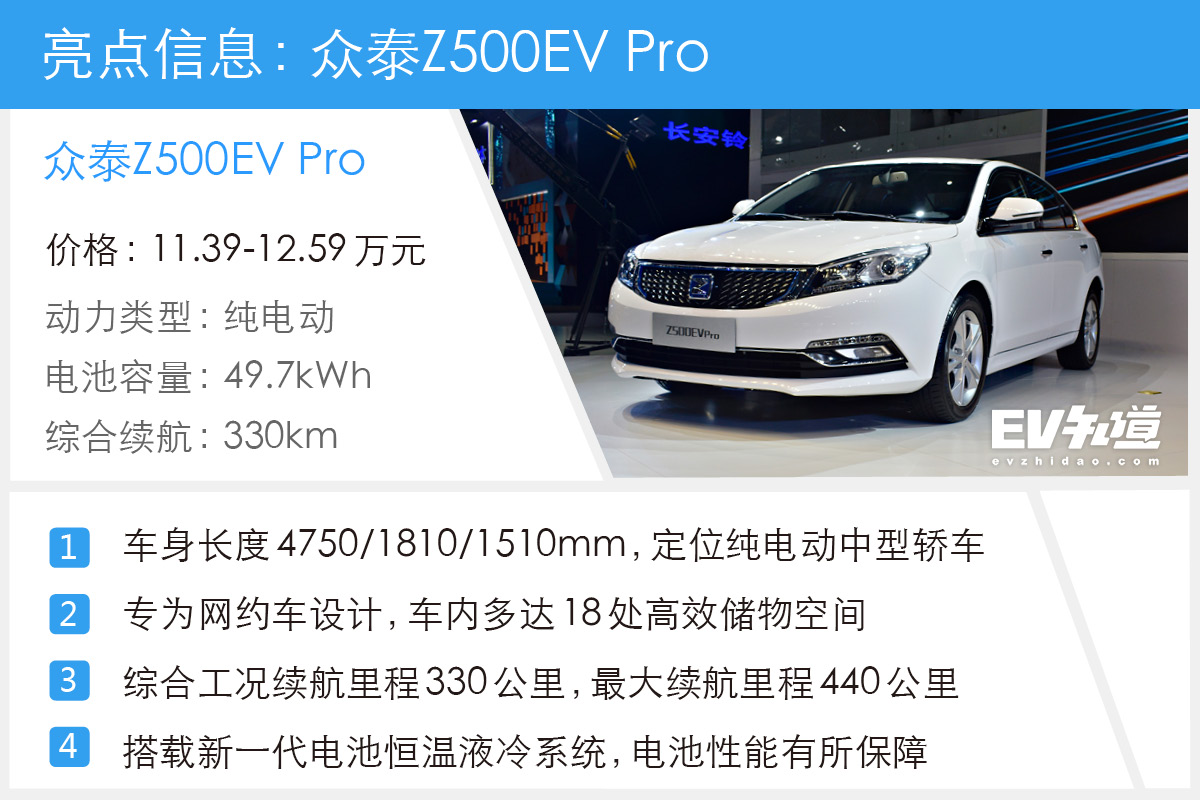 续航440KM超越大部分车型！众泰Z500EV Pro除了续航还有什么？