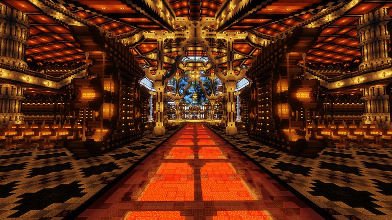 《我的世界》金字塔宫殿内部工程