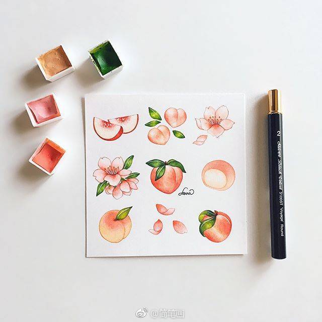 小清新文艺风简笔画手帐(插画师 HANA)