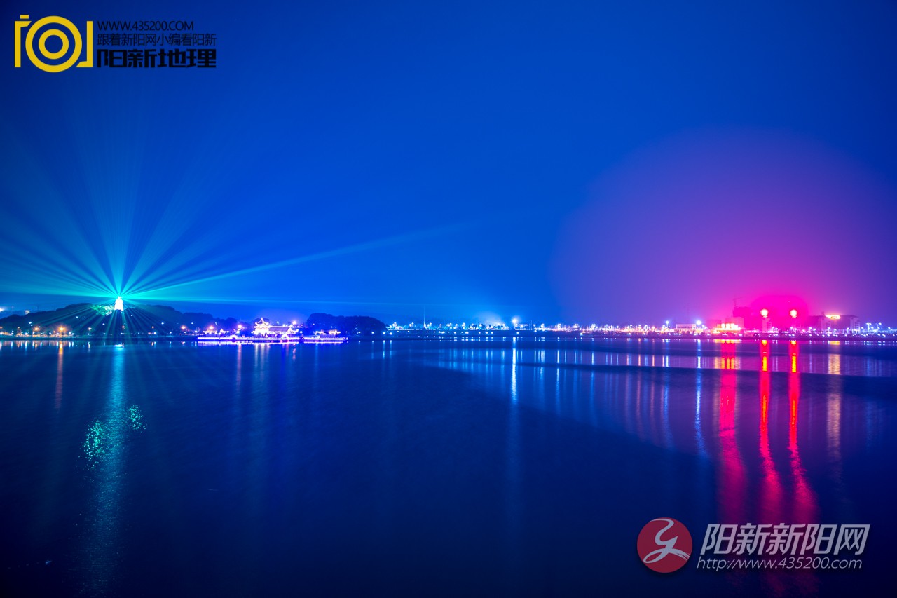 湖北阳新:莲花湖夜景美如画!