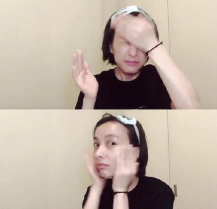 吴昕素颜直播出糗，用嘴咬瓶盖五官都扭曲了