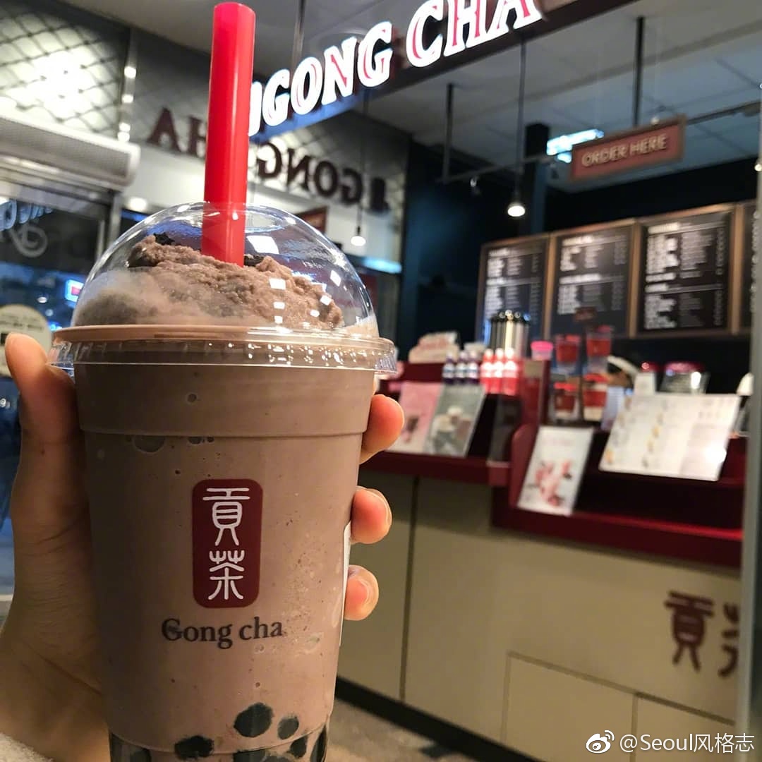 韩国贡茶的巧克力奥利奥奶昔真的火遍ins了