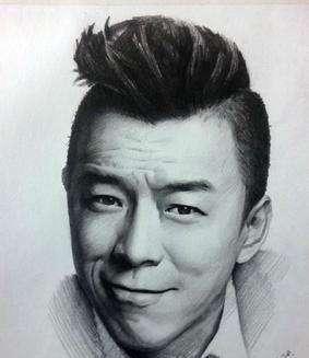 娱乐圈明星真人素描画像, 黄渤的真像啊, 孙俪最