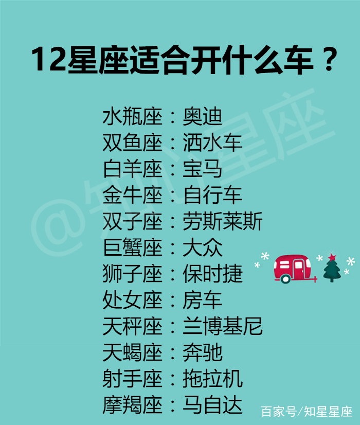 12星座适合开什么车?被双鱼座的洒水车惊呆了!