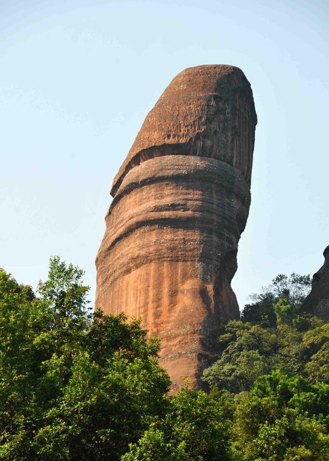 丹霞双绝-阳元石,阴元石。世界独一无二,巧夺天