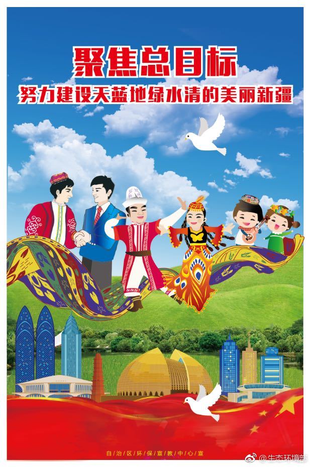 大联展看新疆丨海报:聚焦总目标 努力建设天蓝