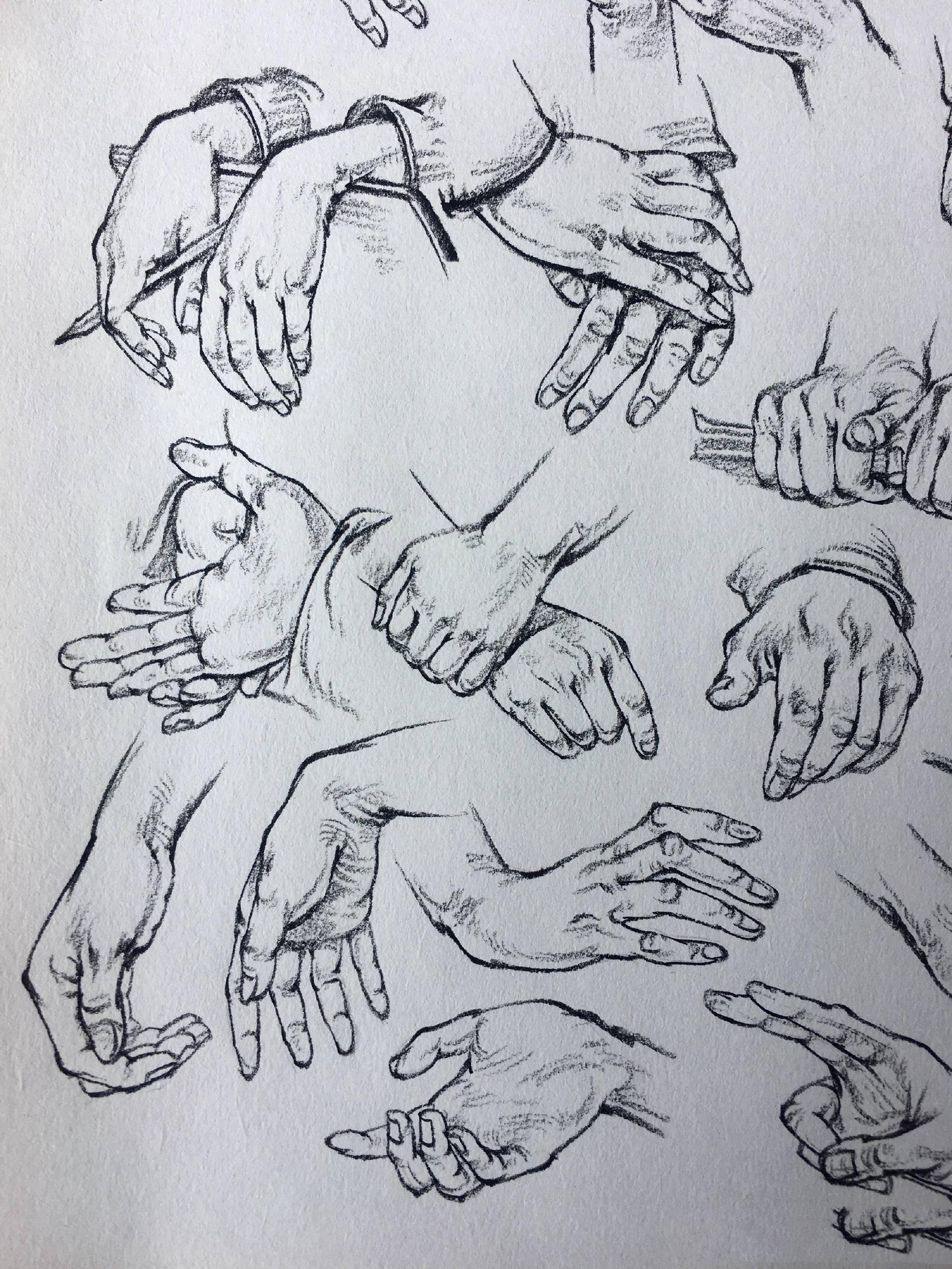 分享一波超全的手部速写,仅做分享练习使用。作者: