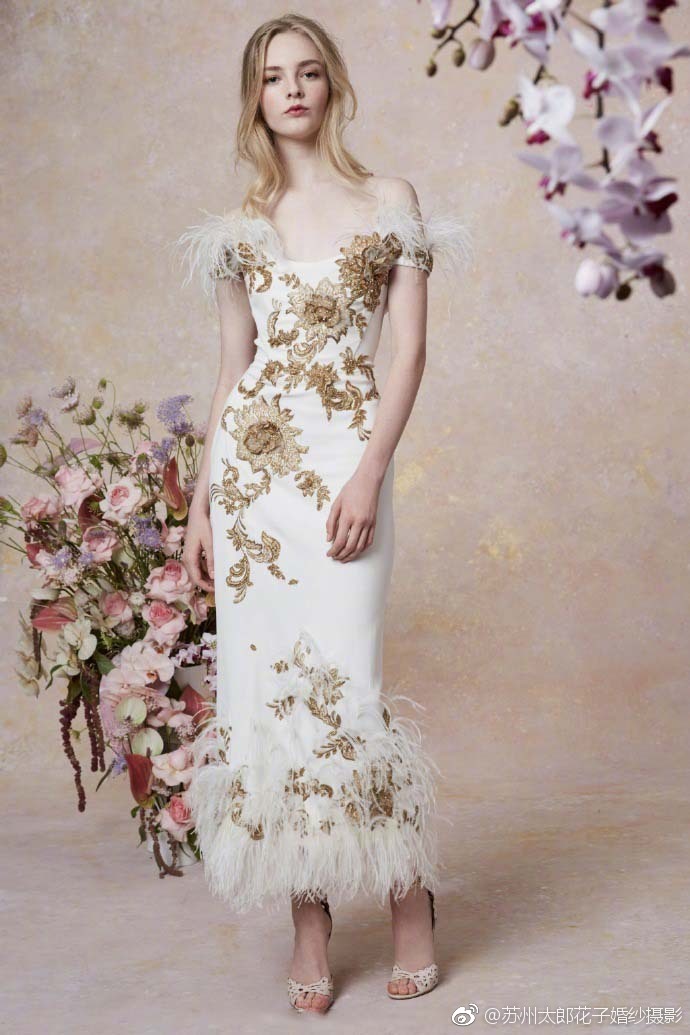 marchesa resort 2019,梦幻又浪漫的仙女裙.