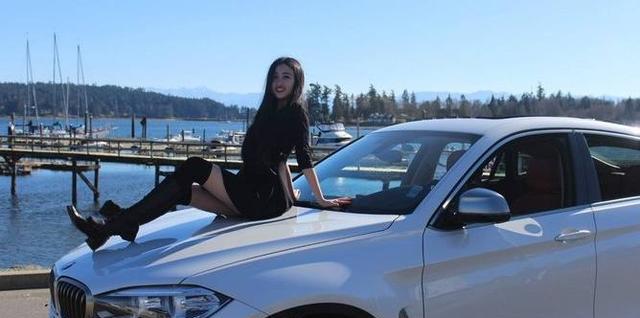 宝马X6女车主：喜欢蓝天白云，车比人更好看！