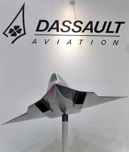 法国达索近期展出的六代机模型.