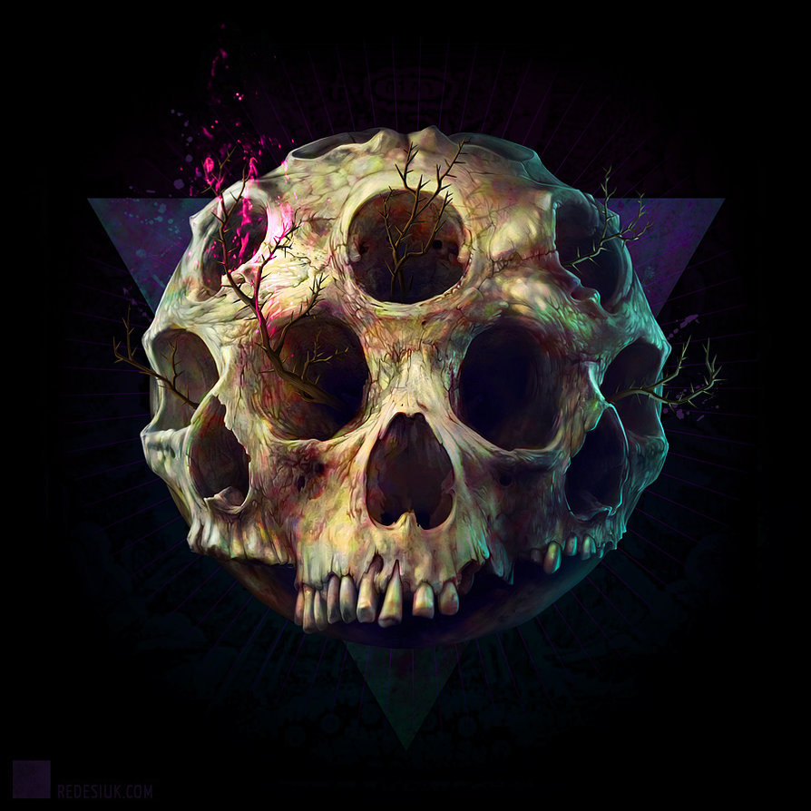 Skull,skull-cap skull art by vesner_新浪看点