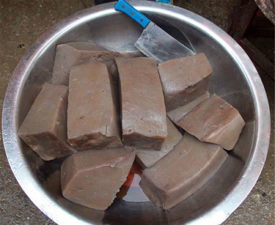 农村自家做的魔芋豆腐, 小时候能吃上好几碗