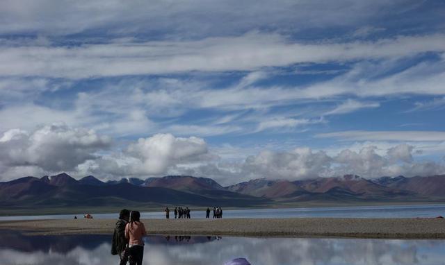 湖和牦牛,最美不过纳木错,蓝天白云牦牛倒映水