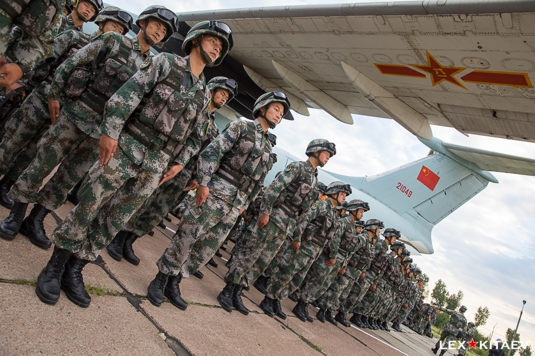 参加上海合作组织“和平使命-2018”演习的中国人民解放军陆军部队抵