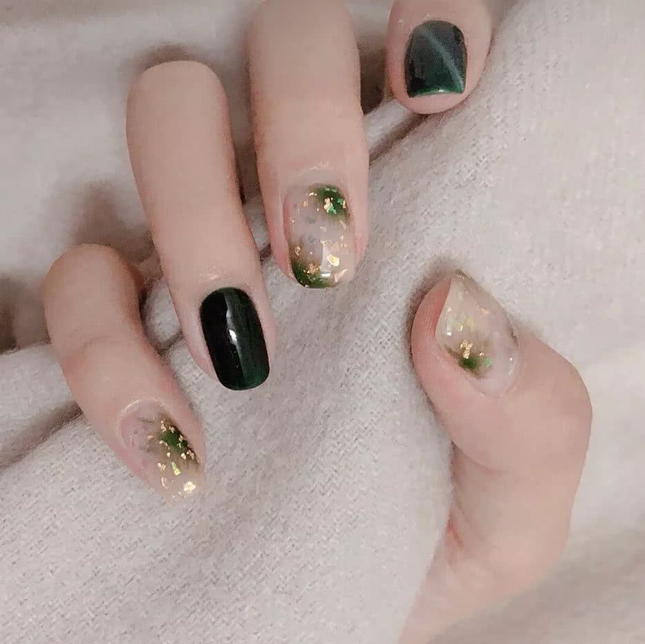 2018网红日系金箔美甲,美的太过分了!图三让人