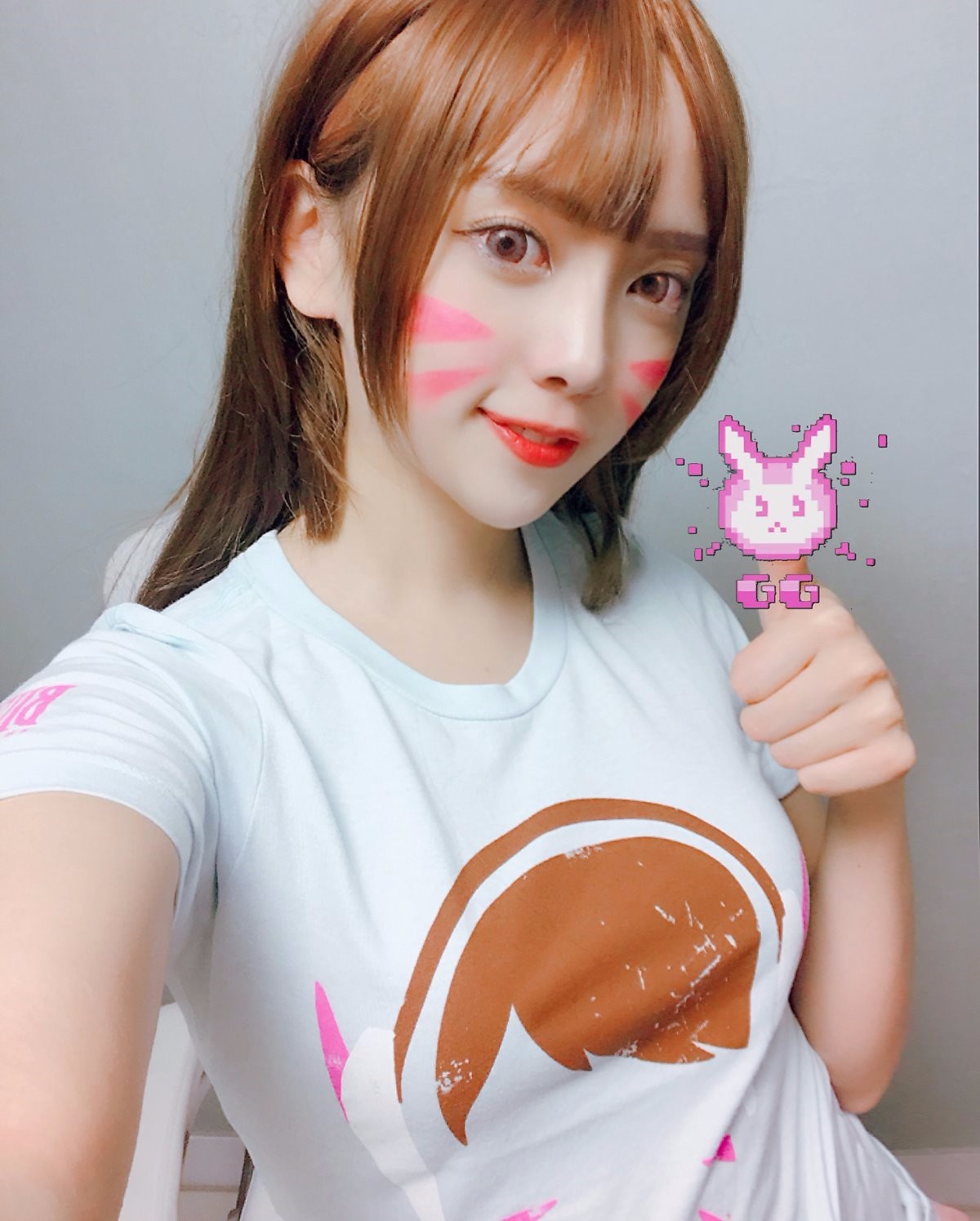 《守望先锋》DVA韩国妹子本色COS 可爱与大