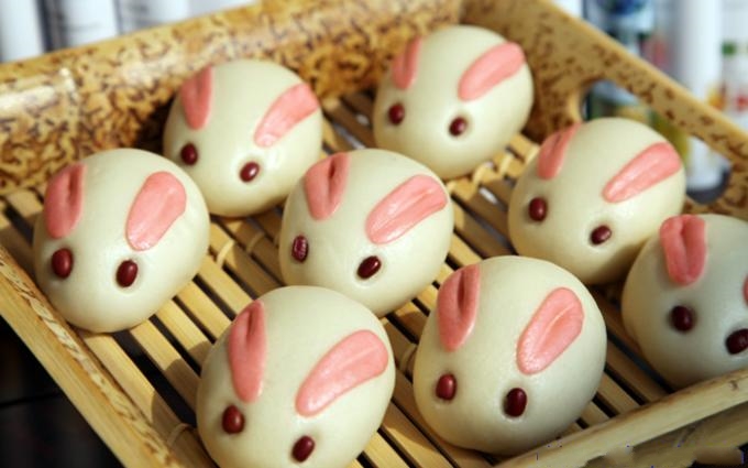 面点师来应聘,老板看了第四个,每人做一份面点