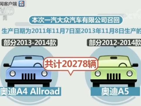 一汽大众、福特召回部分有安全隐患车辆