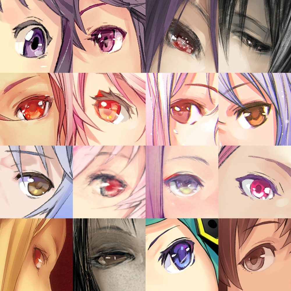 128种动漫眼睛参考,素材来自日本画师redjuice,仅做分享练习使用。