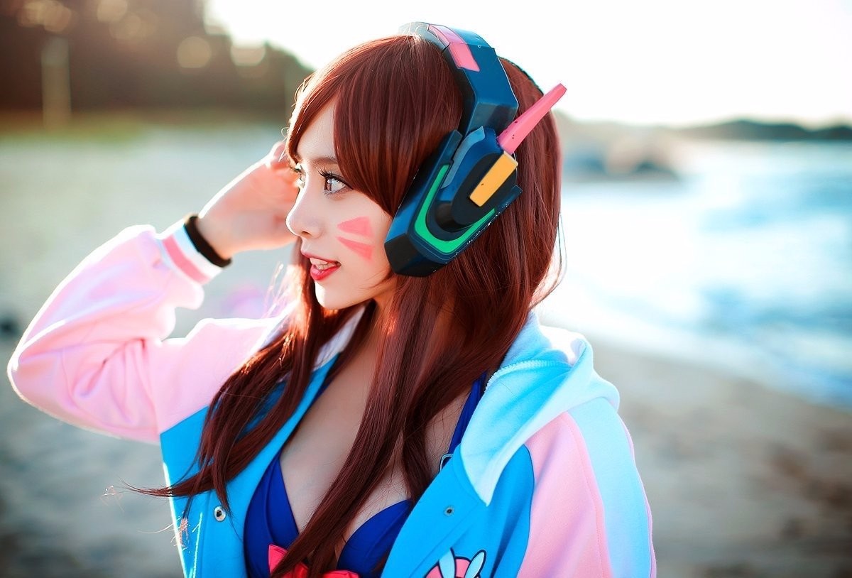 《守望先锋》DVA韩国妹子本色COS 可爱与大长腿我全都要