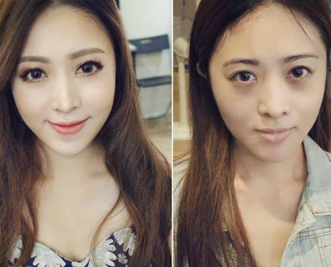 女生化妆前后对比照,一个比一个艳,网友,还花什么钱