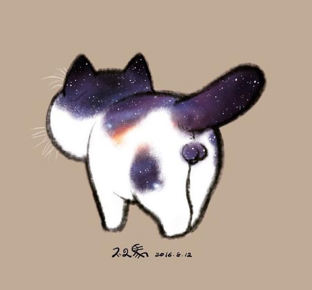 第二波星空猫蛋蛋,猫铃铛,拿去做头像,内附惊喜动图哟~