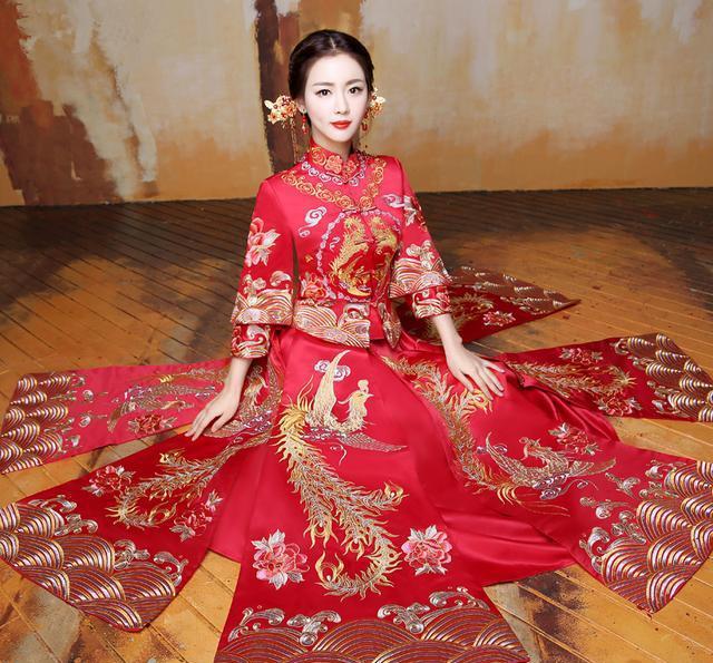 结婚不一定要穿西式婚纱, 这些中式嫁衣更美, 表姐结婚选了第六款