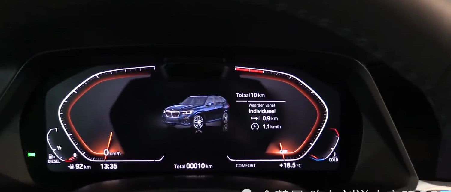 19款宝马740仪表图解,宝马740中控台图解 19款宝马x5 xdrive30d的仪表盘采用的全液晶显示屏,搭配中控大屏看