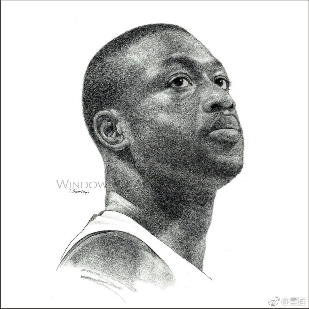 nba球星素描果断转发收藏