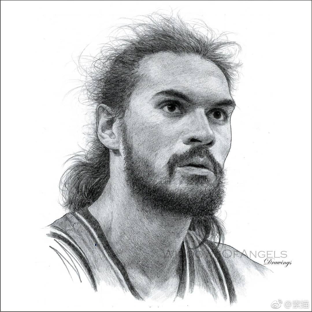 nba球星素描果断转发收藏
