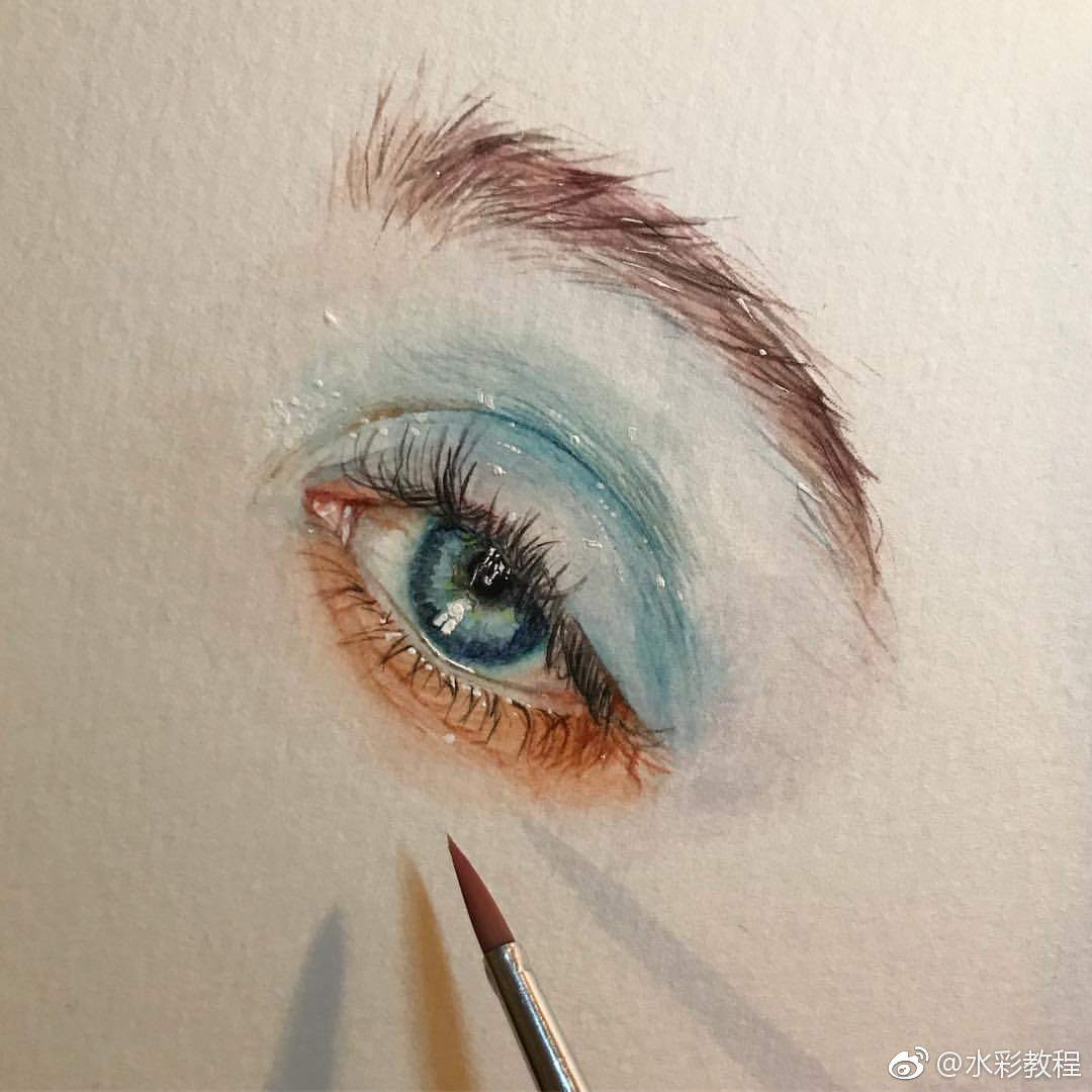 人物眼睛绘画作品欣赏by ins: _reina_yamada