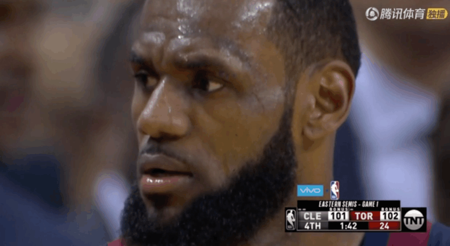 G1热评: 詹姆斯垫脚后表情凝重, 看得出真后悔