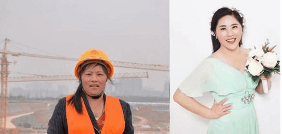 实拍 化妆后的农民工妻子 其实也很美