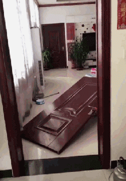 搞笑gif图:这就是传说中的观音坐观音?